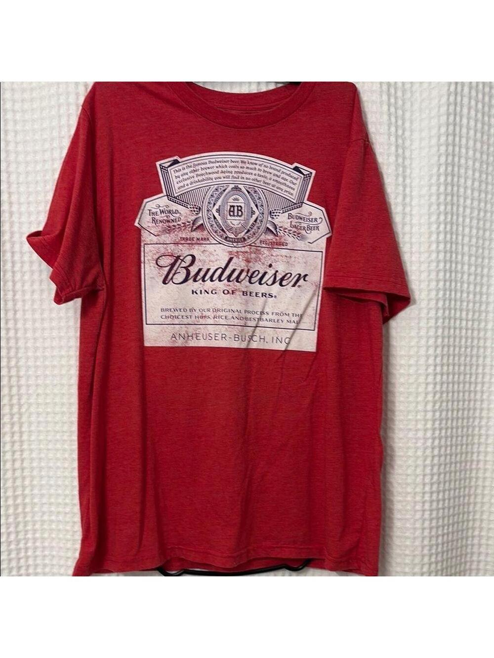 Budweiser Men's Red Tshirt